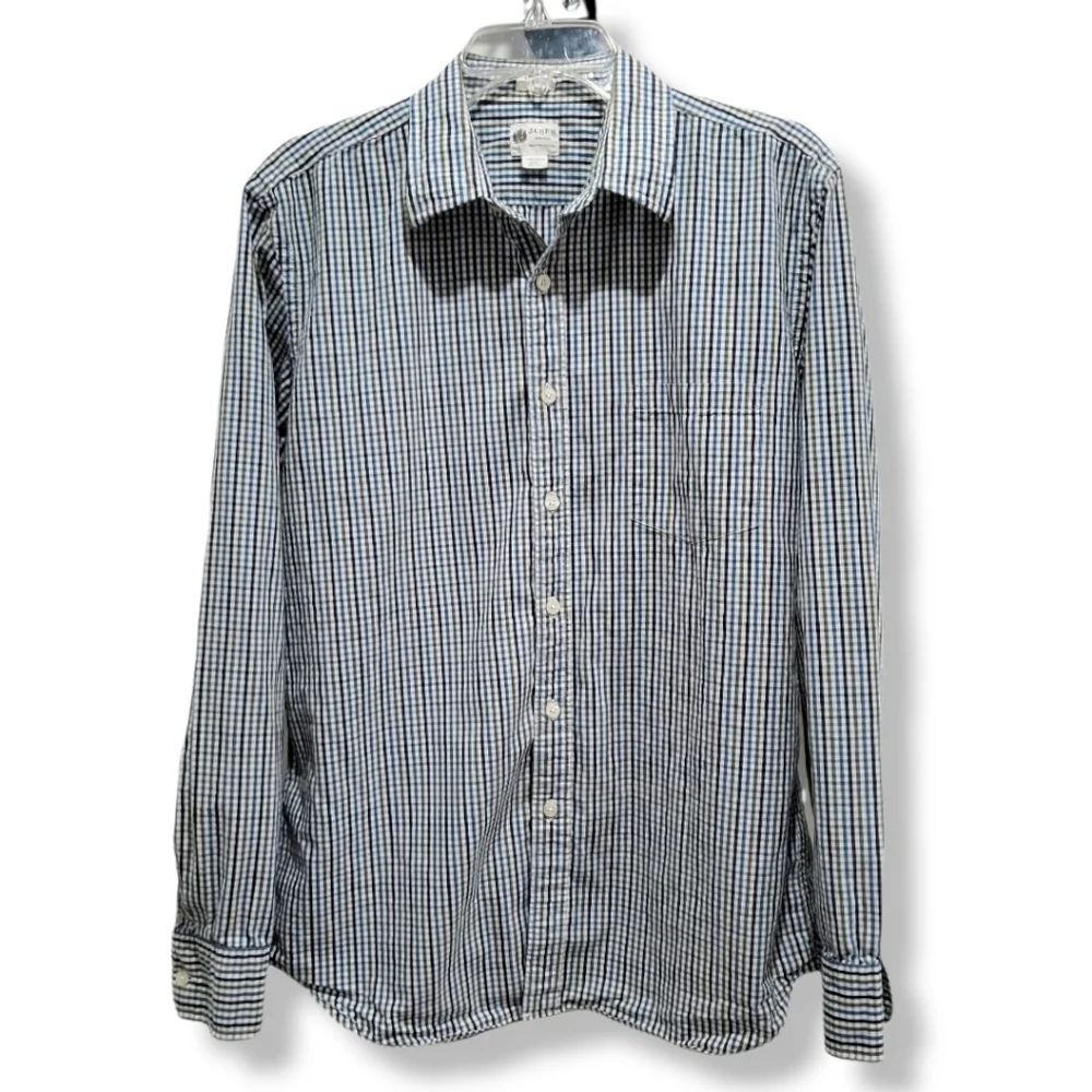 J. Crew Long Sleeve Button Tailored Fit Shirt Size Large